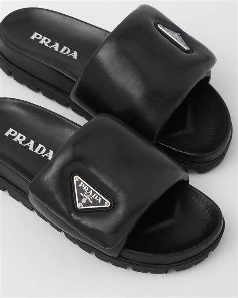 prada nappa slides|prada shoes for women.